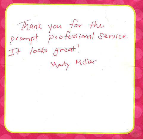 Marty Miller Testimonial